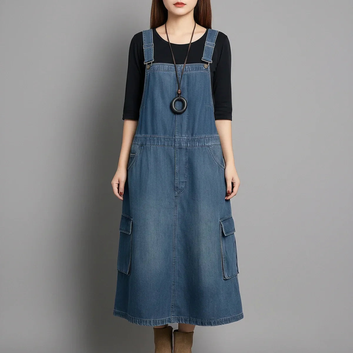 Jetta Robe chasuble en denim ample
