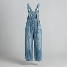 Jetta Salopette en denim décontractée à effet usé