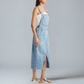 Jetta Robe chasuble en denim à fente avant