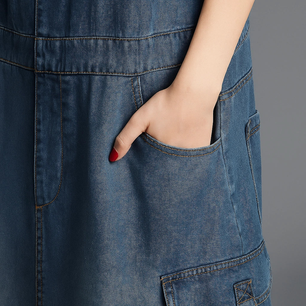 Jetta Robe chasuble en denim ample