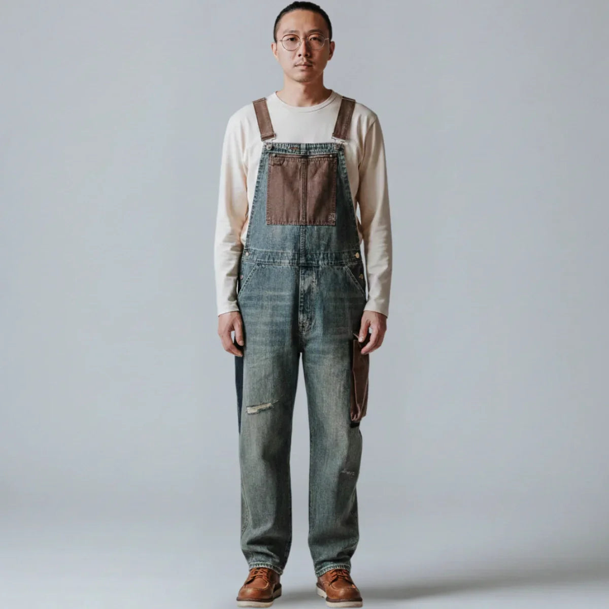Jetta Salopette en denim à empiècements contrastés