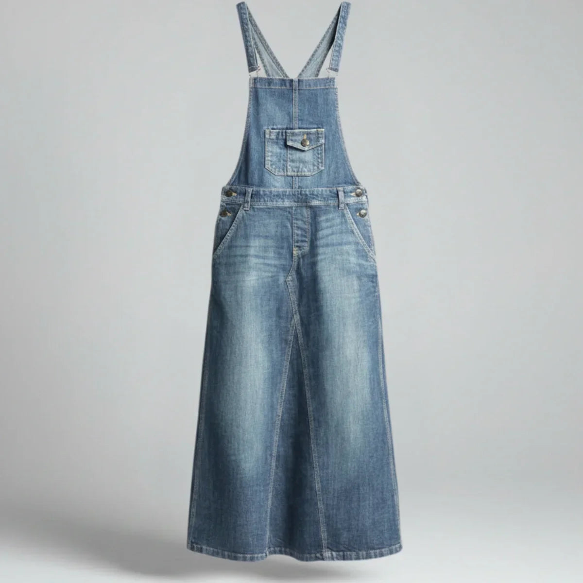Jetta Robe chasuble en denim Heritage à fente arrière