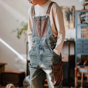 Jetta Salopette en denim à empiècements contrastés