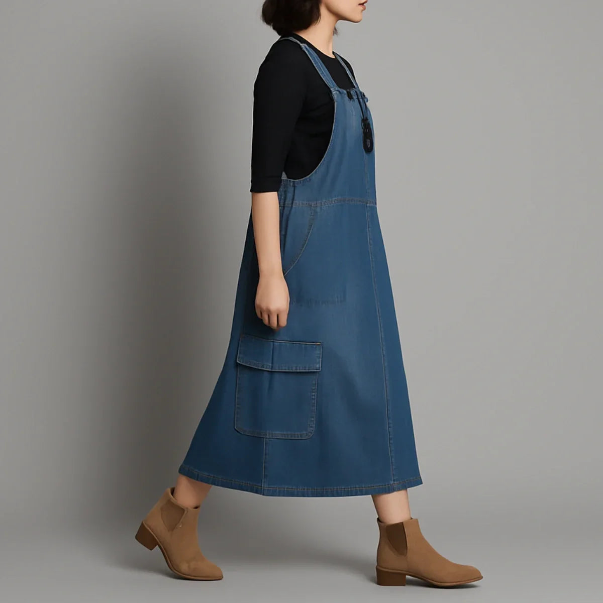 Jetta Robe chasuble en denim ample