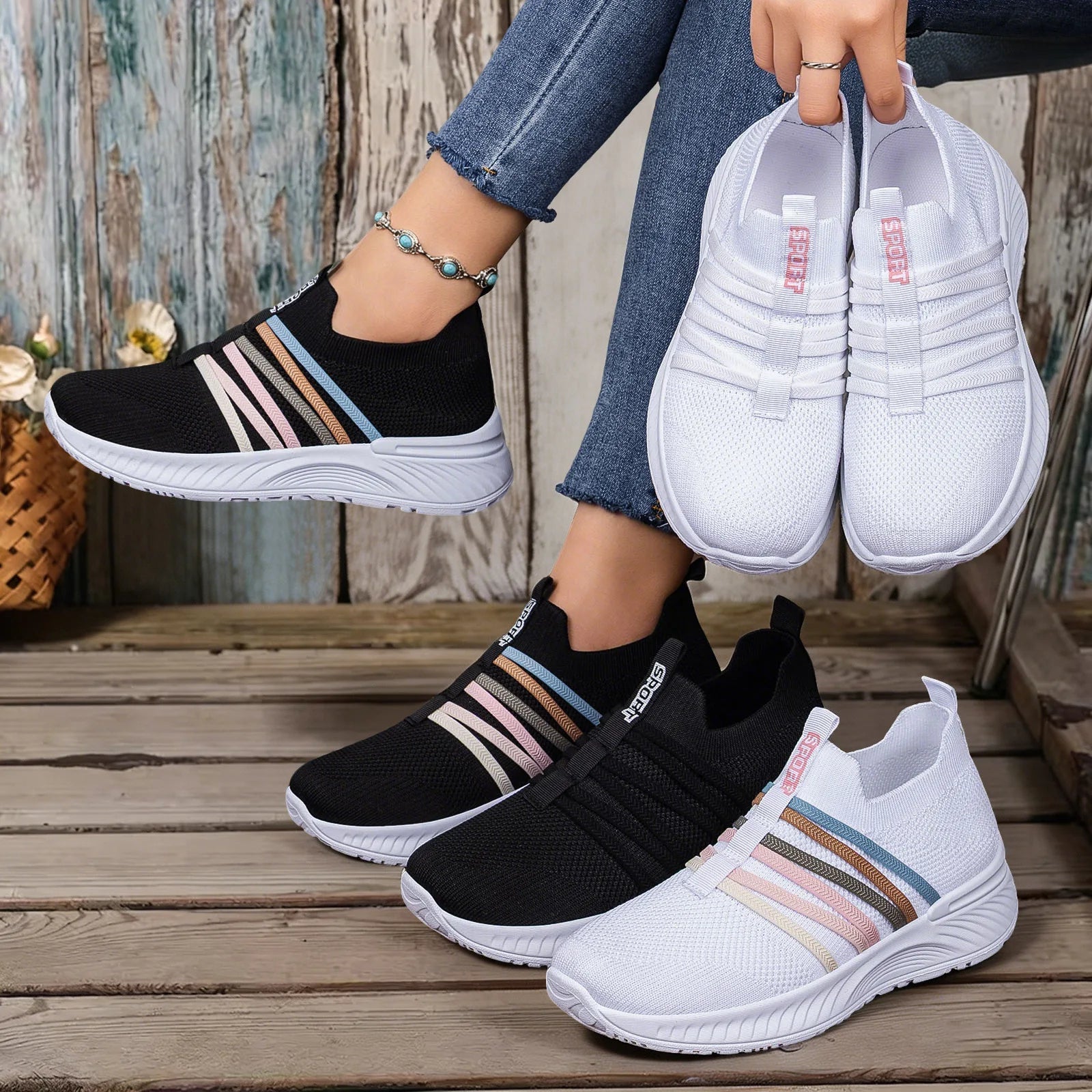Claire™ │ Baskets confortables et antidérapantes