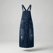 Jetta Robe chasuble en denim délavé avec fente arrière