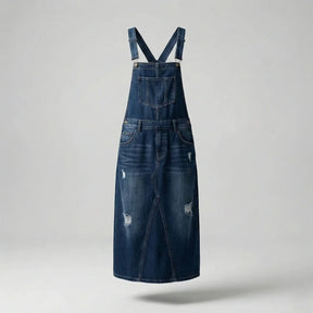 Jetta Robe chasuble en denim délavé avec fente arrière