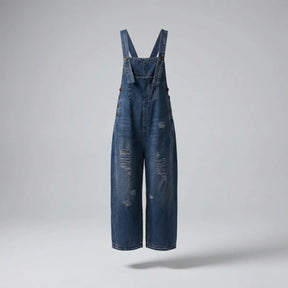 Jetta Salopette en denim décontractée à effet usé