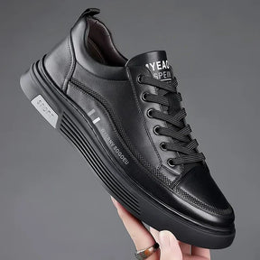 Baskets décontractées en cuir véritable - Sport plat - [ACHETEZ-EN 1, RECEVEZ 2 GRATUITS]