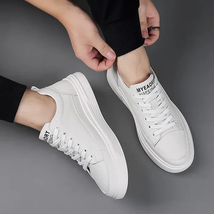 Baskets décontractées en cuir véritable - Sport plat - [BLACK FRIDAY] - [ACHETÉZ 1, RECEVÉ 2 GRATUIT]