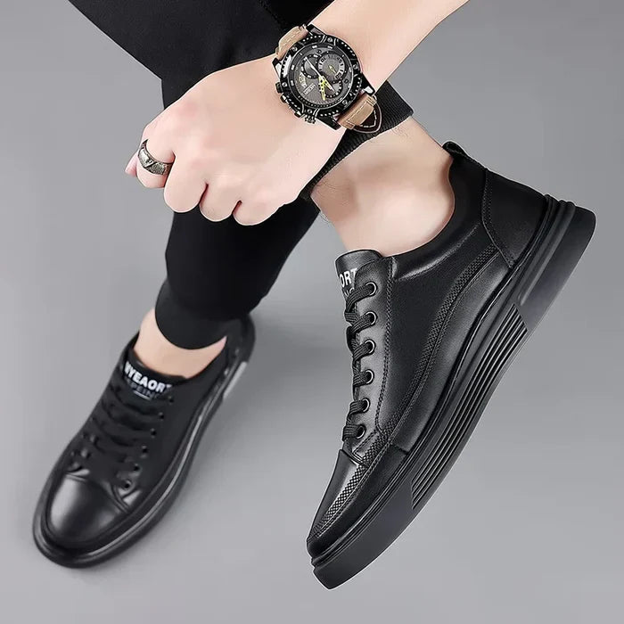 Baskets décontractées en cuir véritable - Sport plat - [ACHETEZ-EN 1, RECEVEZ 2 GRATUITS]