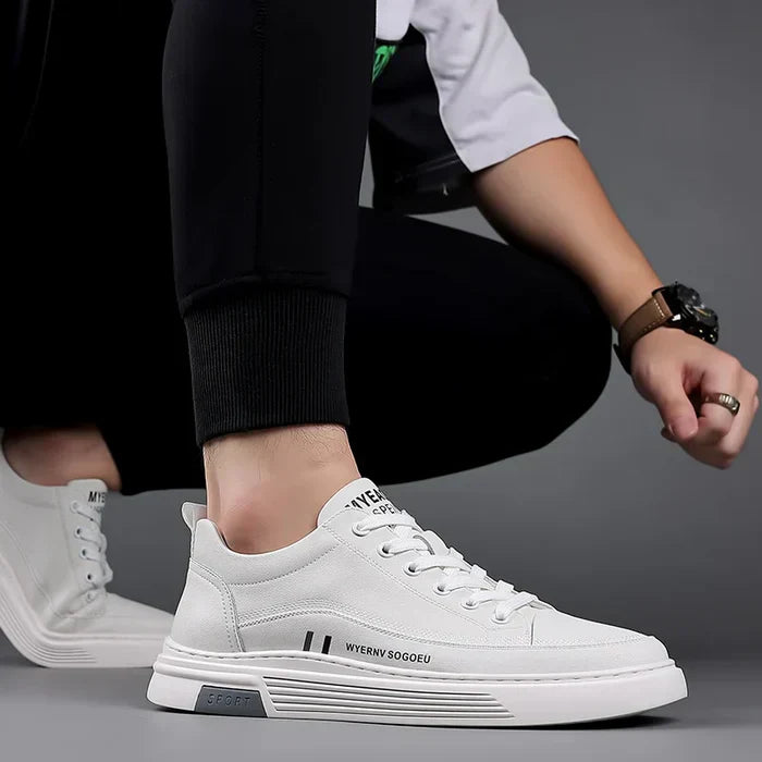 Baskets décontractées en cuir véritable - Sport plat - [ACHETEZ-EN 1, RECEVEZ 2 GRATUITS]