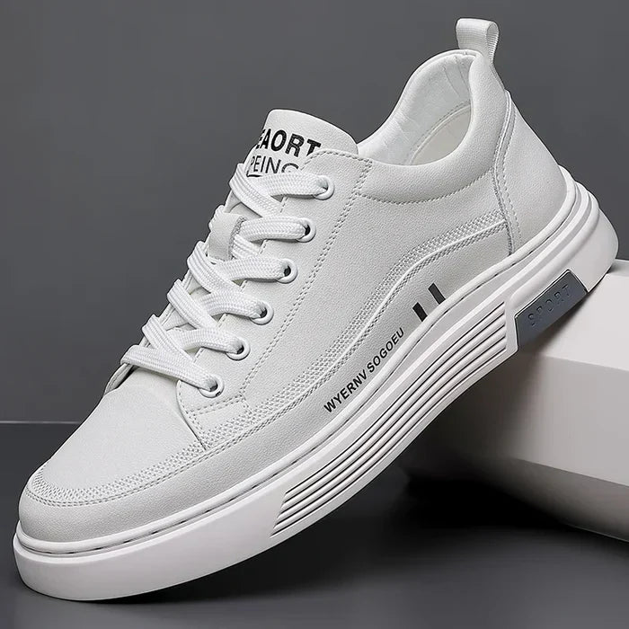 Baskets décontractées en cuir véritable - Sport plat - [ACHETEZ-EN 1, RECEVEZ 2 GRATUITS]