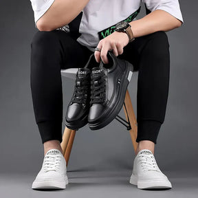 Baskets décontractées en cuir véritable - Sport plat - [ACHETEZ-EN 1, RECEVEZ 2 GRATUITS]