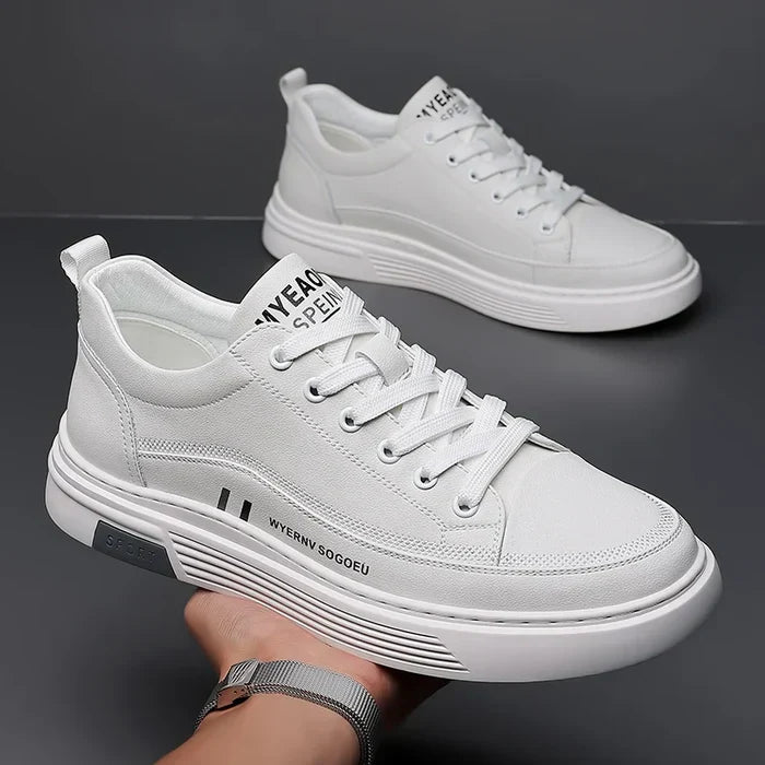 Baskets décontractées en cuir véritable - Sport plat - [ACHETEZ-EN 1, RECEVEZ 2 GRATUITS]