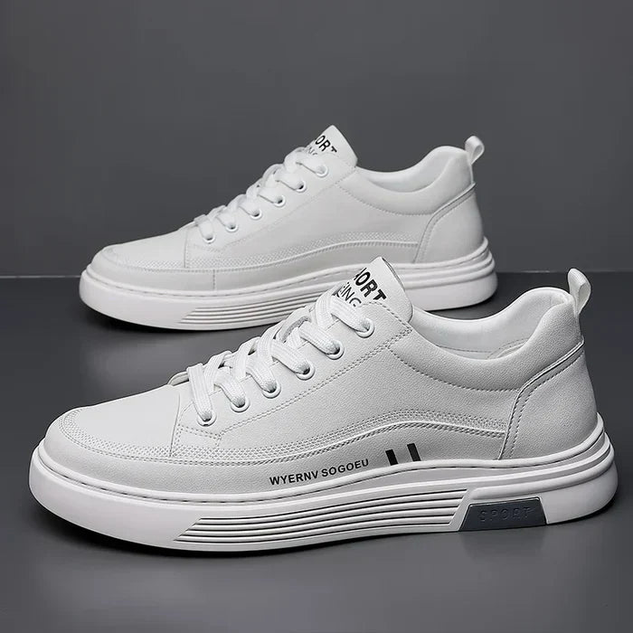 Baskets décontractées en cuir véritable - Sport plat - [ACHETEZ-EN 1, RECEVEZ 2 GRATUITS]