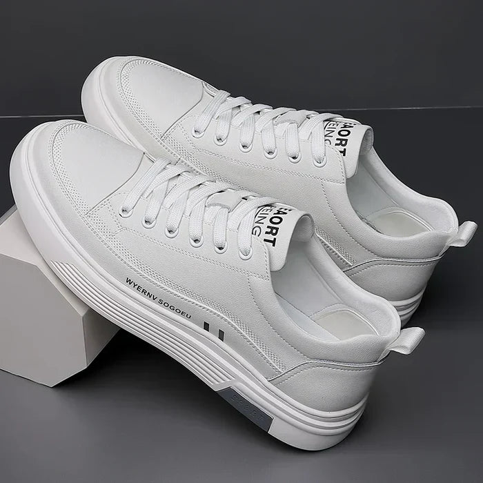 Baskets décontractées en cuir véritable - Sport plat - [BLACK FRIDAY] - [ACHETÉZ 1, RECEVÉ 2 GRATUIT]