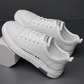 Baskets décontractées en cuir véritable - Sport plat - [ACHETEZ-EN 1, RECEVEZ 2 GRATUITS]