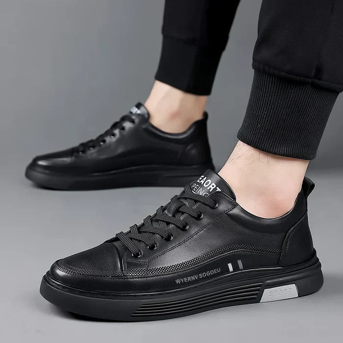 Baskets décontractées en cuir véritable - Sport plat - [BLACK FRIDAY] - [ACHETÉZ 1, RECEVÉ 2 GRATUIT]