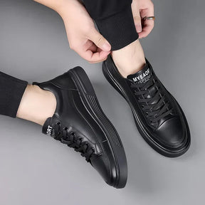 Baskets décontractées en cuir véritable - Sport plat - [ACHETEZ-EN 1, RECEVEZ 2 GRATUITS]