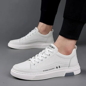 Baskets décontractées en cuir véritable - Sport plat - [BLACK FRIDAY] - [ACHETÉZ 1, RECEVÉ 2 GRATUIT]