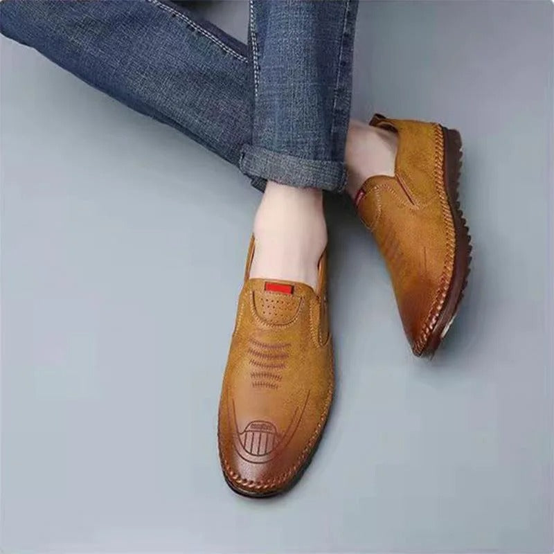 Mocassins à enfiler en cuir pour hommes - [BLACK FRIDAY] - [ACHETÉZ 1, RECEVÉZ 2 GRATUIT]