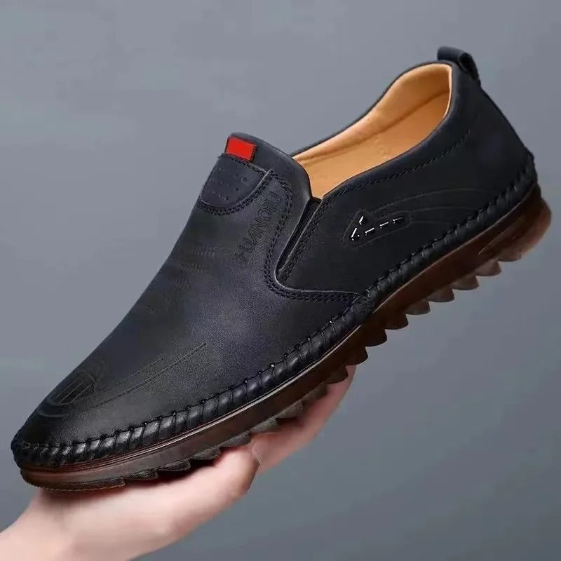 Mocassins à enfiler en cuir pour hommes - [ACHETEZ-EN 1, RECEVEZ 2 GRATUITS]